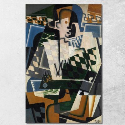 Harlequin With A Guitar Juan Gris jgr32 canvas print 