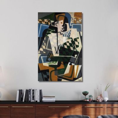 Harlequin With A Guitar Juan Gris jgr32 canvas print 