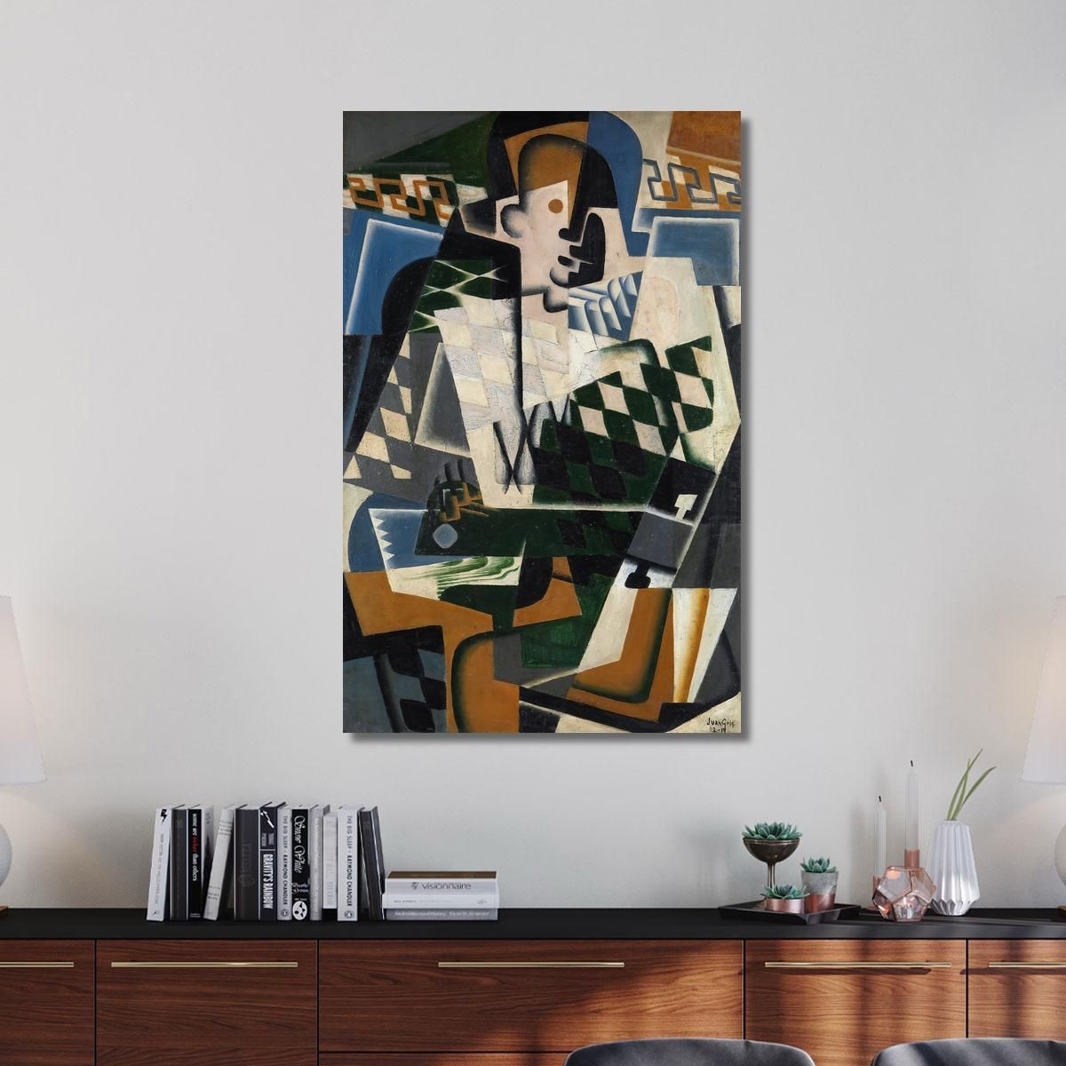 Harlequin With A Guitar Juan Gris jgr32 canvas print 