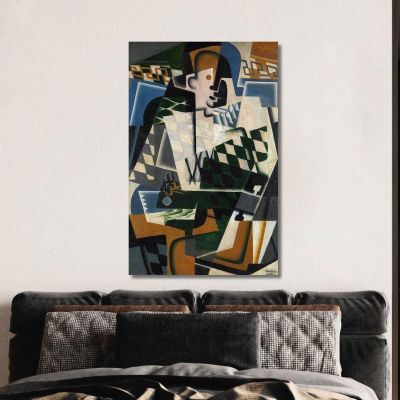 Harlequin With A Guitar Juan Gris jgr32 canvas print 