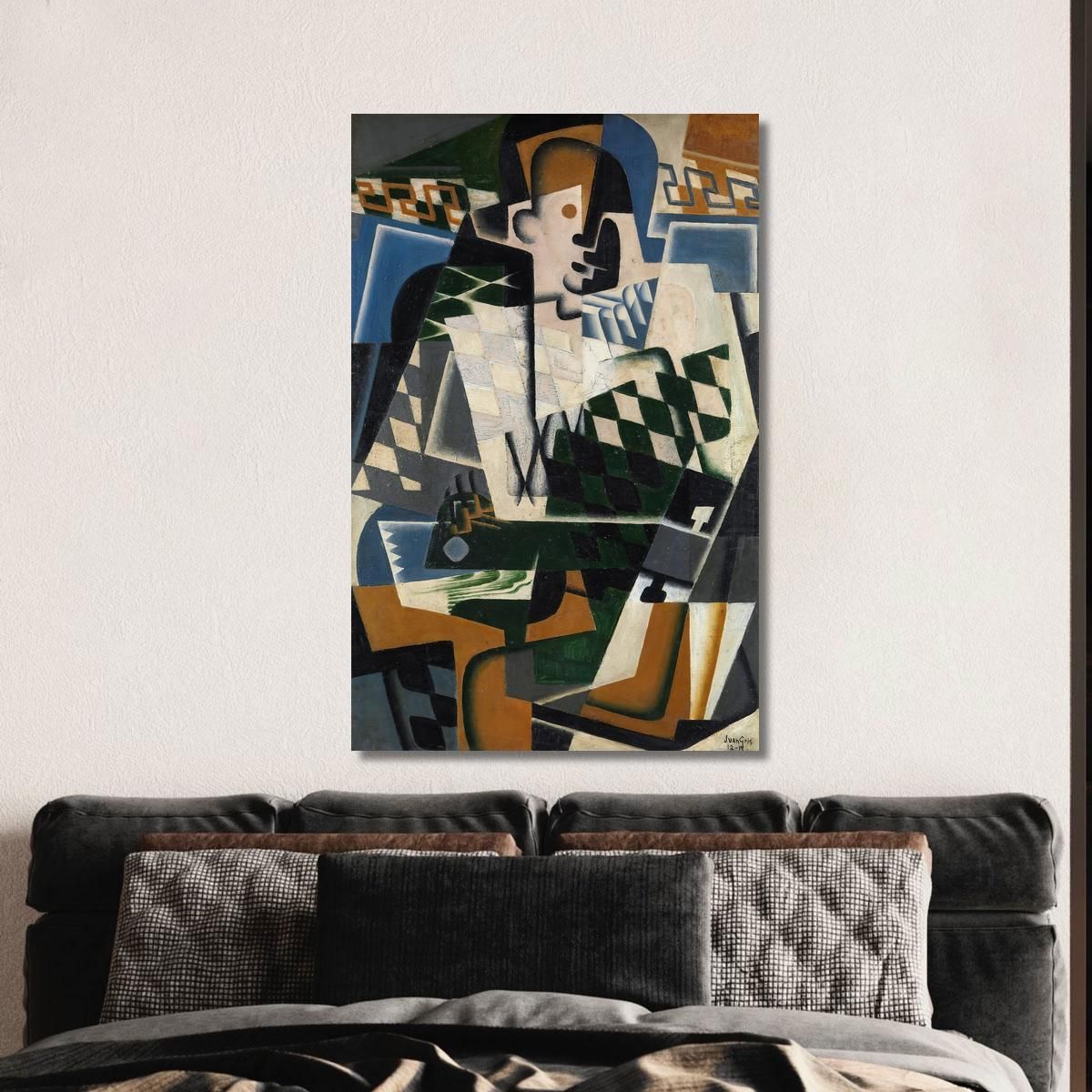 Harlequin With A Guitar Juan Gris jgr32 canvas print 