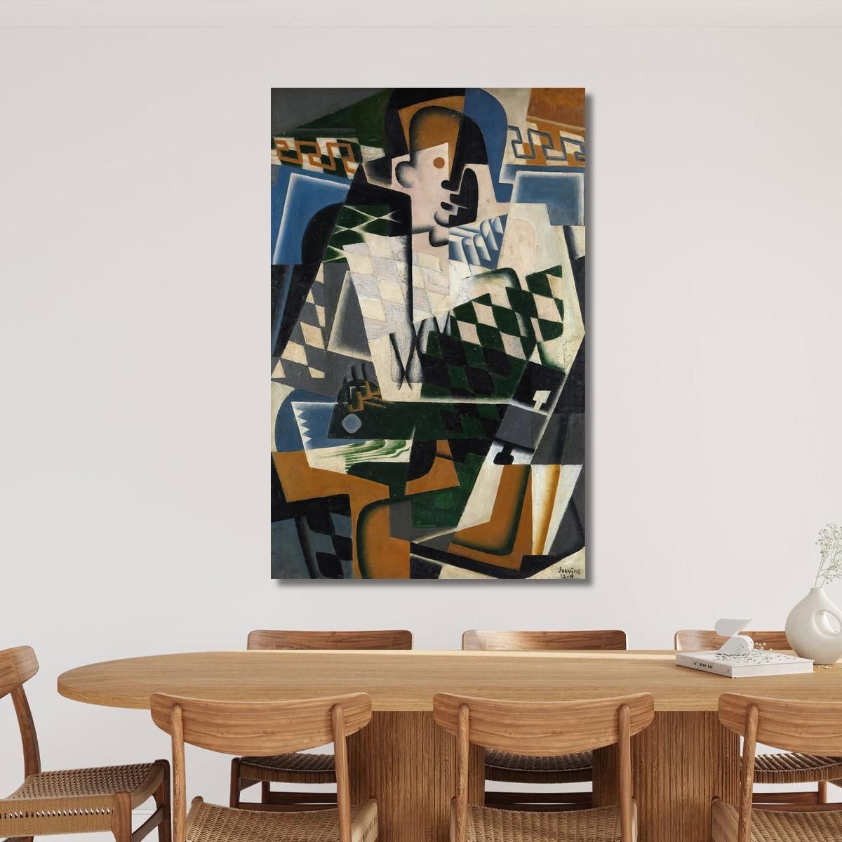 Harlequin With A Guitar Juan Gris jgr32 canvas print 