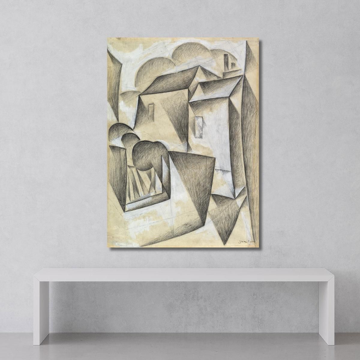 Houses In Paris Place Ravignan Juan Gris jgr33 canvas print 