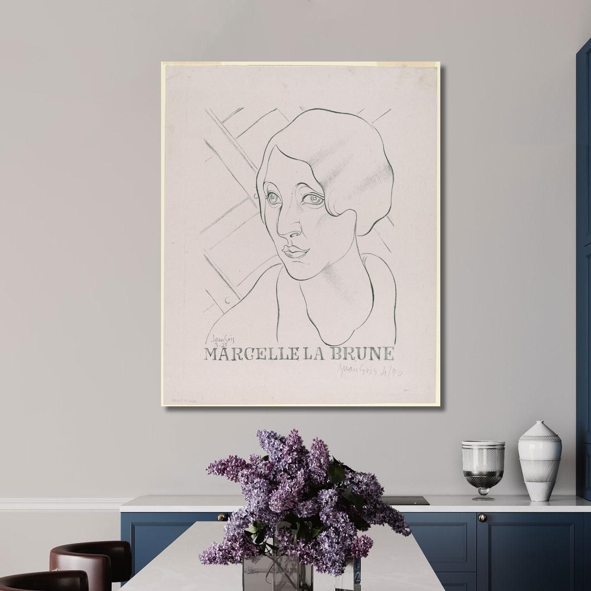 Marcelle The Brunette Juan Gris jgr53 canvas print 