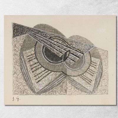 Still Life With Guitar And A Music Book Juan Gris jgr55 canvas print 