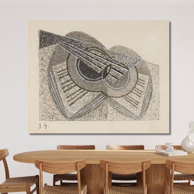 Still Life With Guitar And A Music Book Juan Gris jgr55 canvas print 