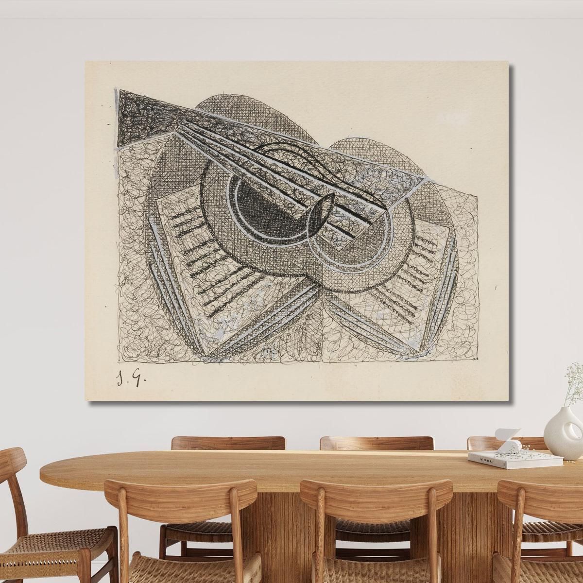 Still Life With Guitar And A Music Book Juan Gris jgr55 canvas print 