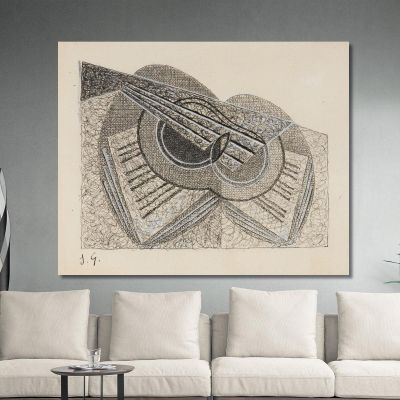 Still Life With Guitar And A Music Book Juan Gris jgr55 canvas print 