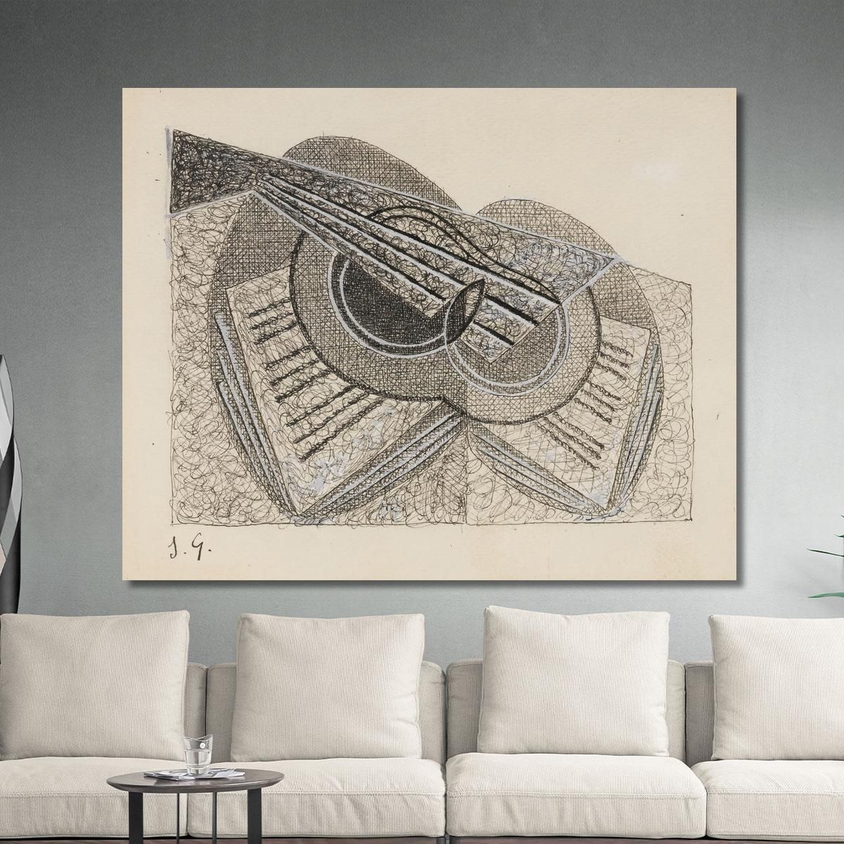 Still Life With Guitar And A Music Book Juan Gris jgr55 canvas print 