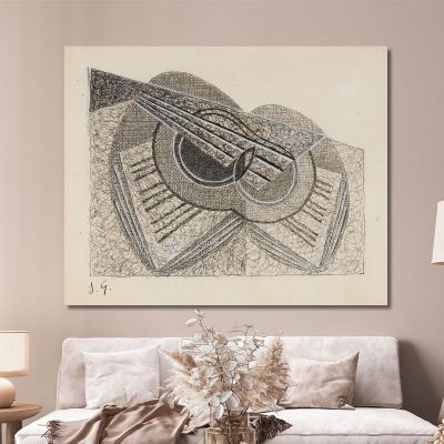 Still Life With Guitar And A Music Book Juan Gris jgr55 canvas print 