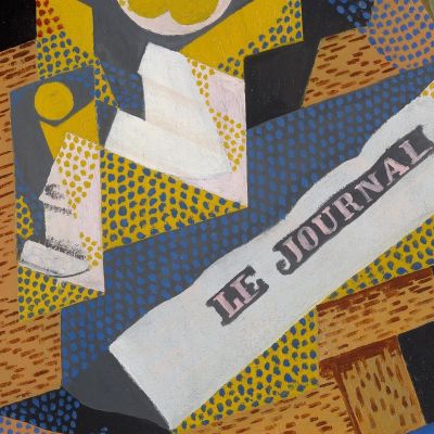 Newspaper And Fruit Dish Juan Gris jgr56 canvas print