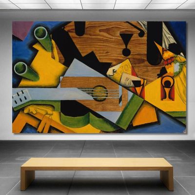 Still Life With A Guitar Juan Gris jgr58 canvas print 