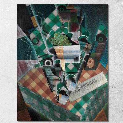 Still Life With Checked Tablecloth Juan Gris jgr60 canvas print 