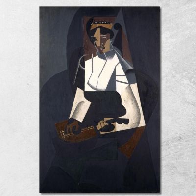 Woman With Mandolin Juan Gris jgr80 canvas print 