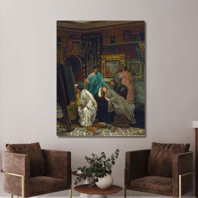 The Collector Of Pictures At The Time Of Augustus Lawrence Alma-Tadema lat39 canvas print 
