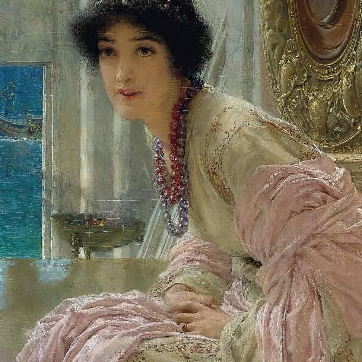 Watching And Waiting Lawrence Alma-Tadema lat48 canvas print