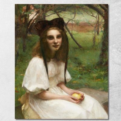 A Portrait Of A Girl In A White Dress Pascal Dagnan Bouveret pdb1 canvas print 