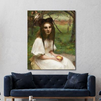 A Portrait Of A Girl In A White Dress Pascal Dagnan Bouveret pdb1 canvas print 
