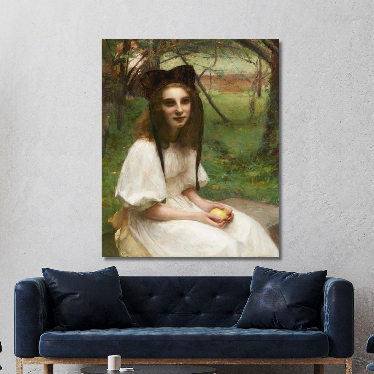 A Portrait Of A Girl In A White Dress Pascal Dagnan Bouveret pdb1 canvas print 