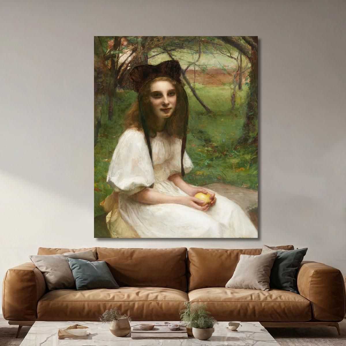 A Portrait Of A Girl In A White Dress Pascal Dagnan Bouveret pdb1 canvas print 