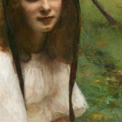 A Portrait Of A Girl In A White Dress Pascal Dagnan Bouveret pdb1 canvas print