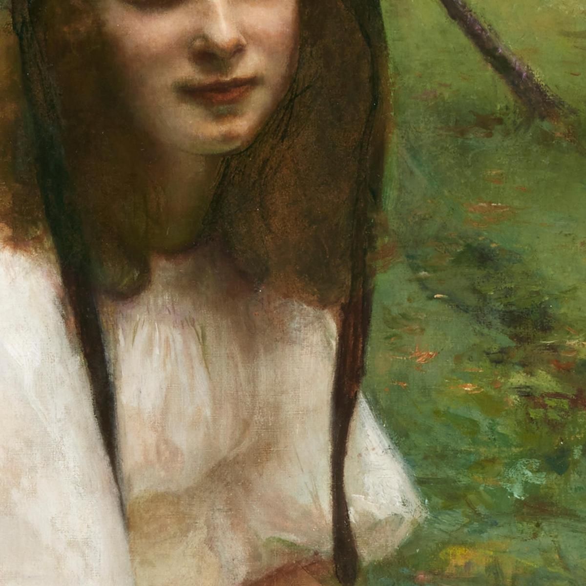A Portrait Of A Girl In A White Dress Pascal Dagnan Bouveret pdb1 canvas print