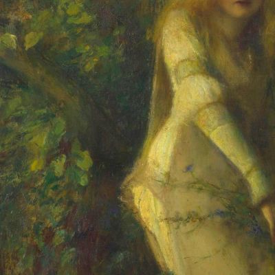 A Young Woman In The Play Pascal Dagnan Bouveret pdb3 canvas print