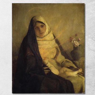 Madonna Of The Rose Pascal Dagnan Bouveret pdb18 canvas print 