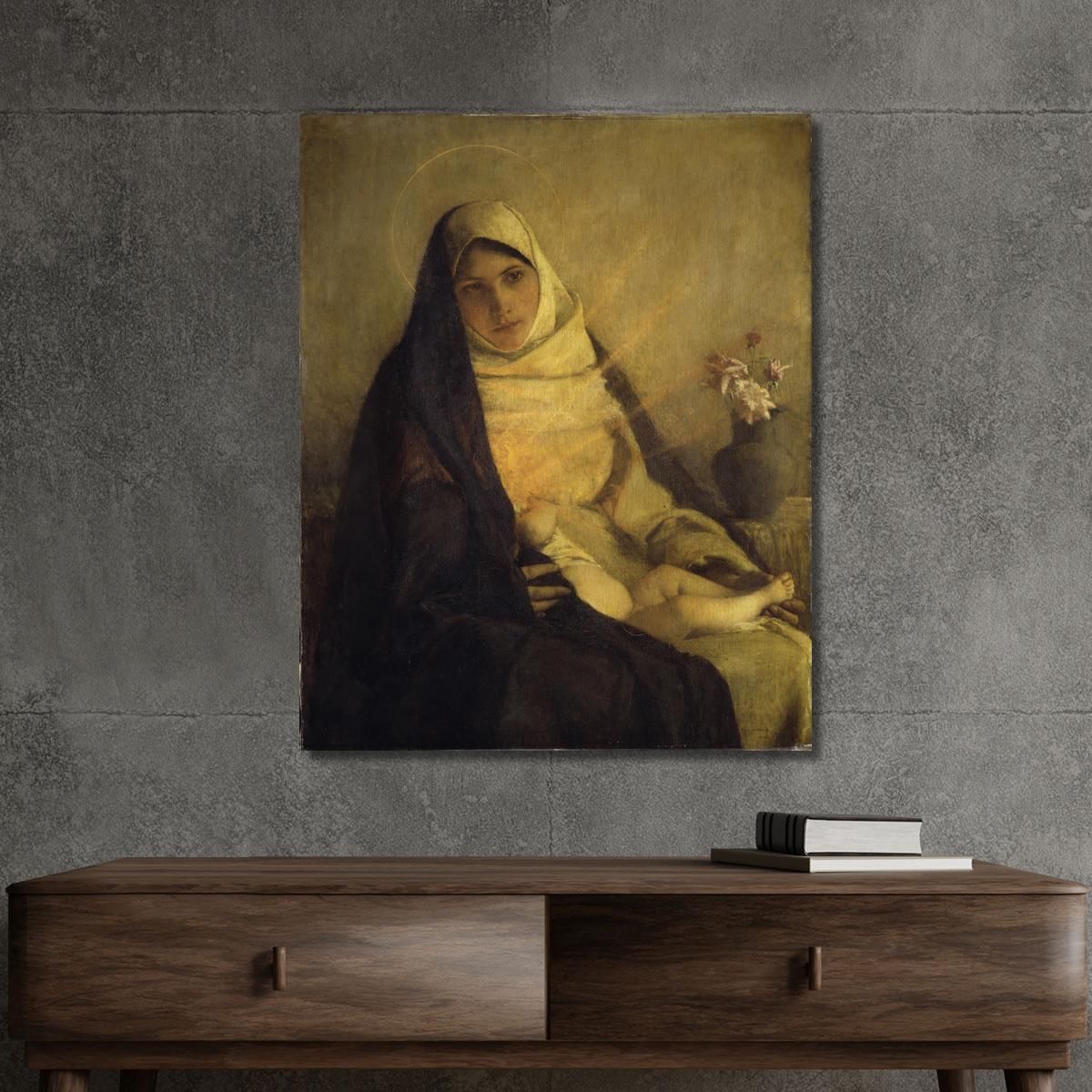 Madonna Of The Rose Pascal Dagnan Bouveret pdb18 canvas print 