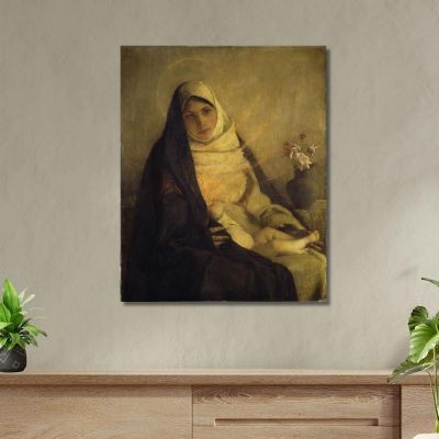 Madonna Of The Rose Pascal Dagnan Bouveret pdb18 canvas print 