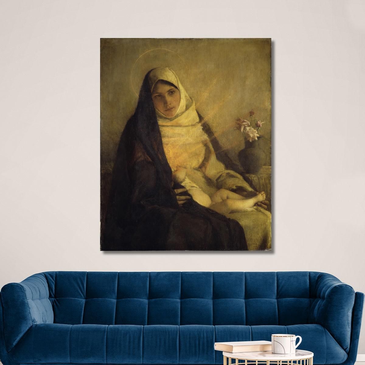 Madonna Of The Rose Pascal Dagnan Bouveret pdb18 canvas print 