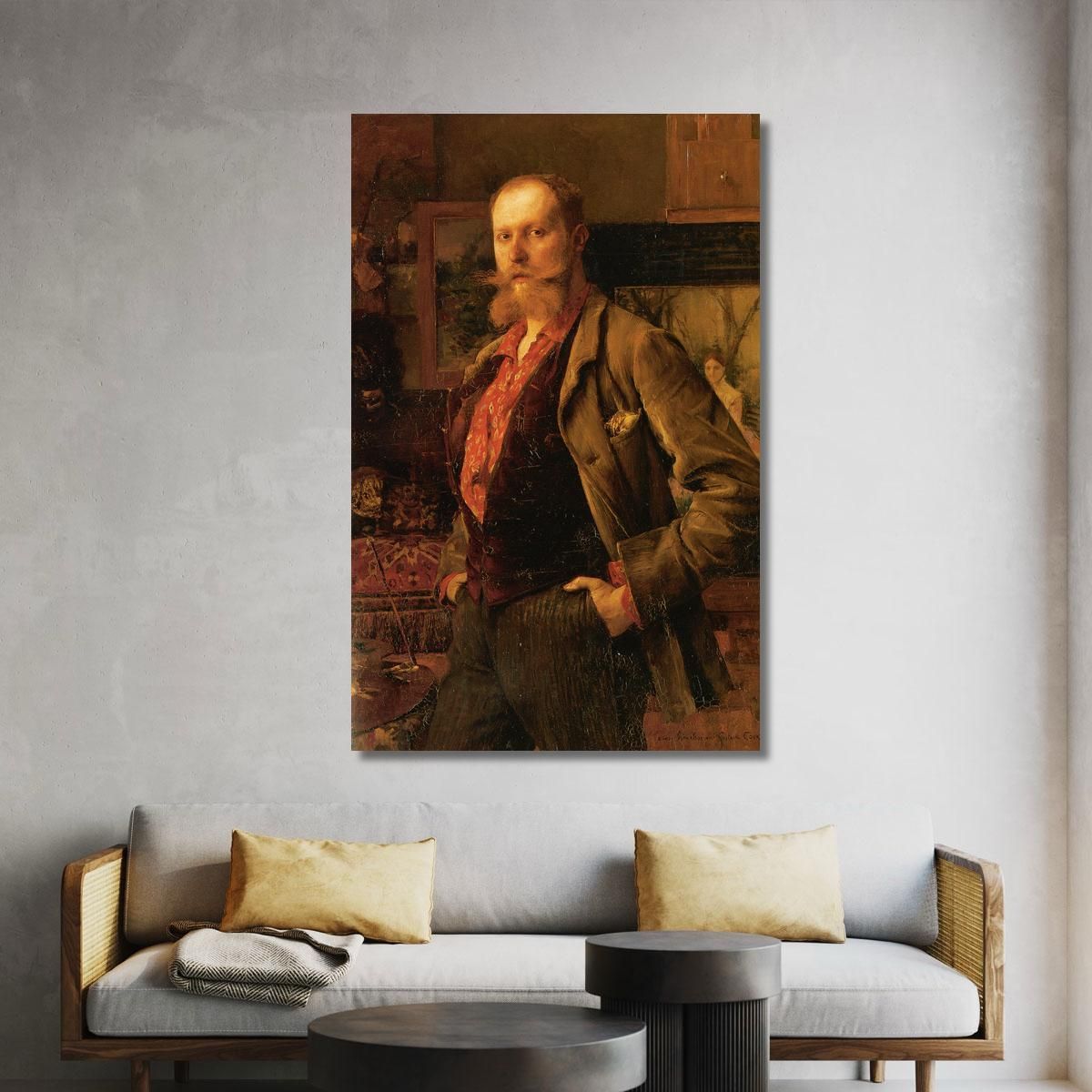 Portrait Of Gustave Courtois Pascal Dagnan Bouveret pdb26 canvas print 