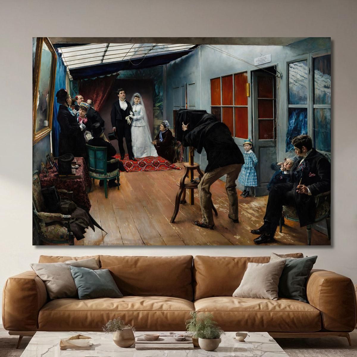 Wedding In The Photographer S Studio Pascal Dagnan Bouveret pdb37 canvas print 