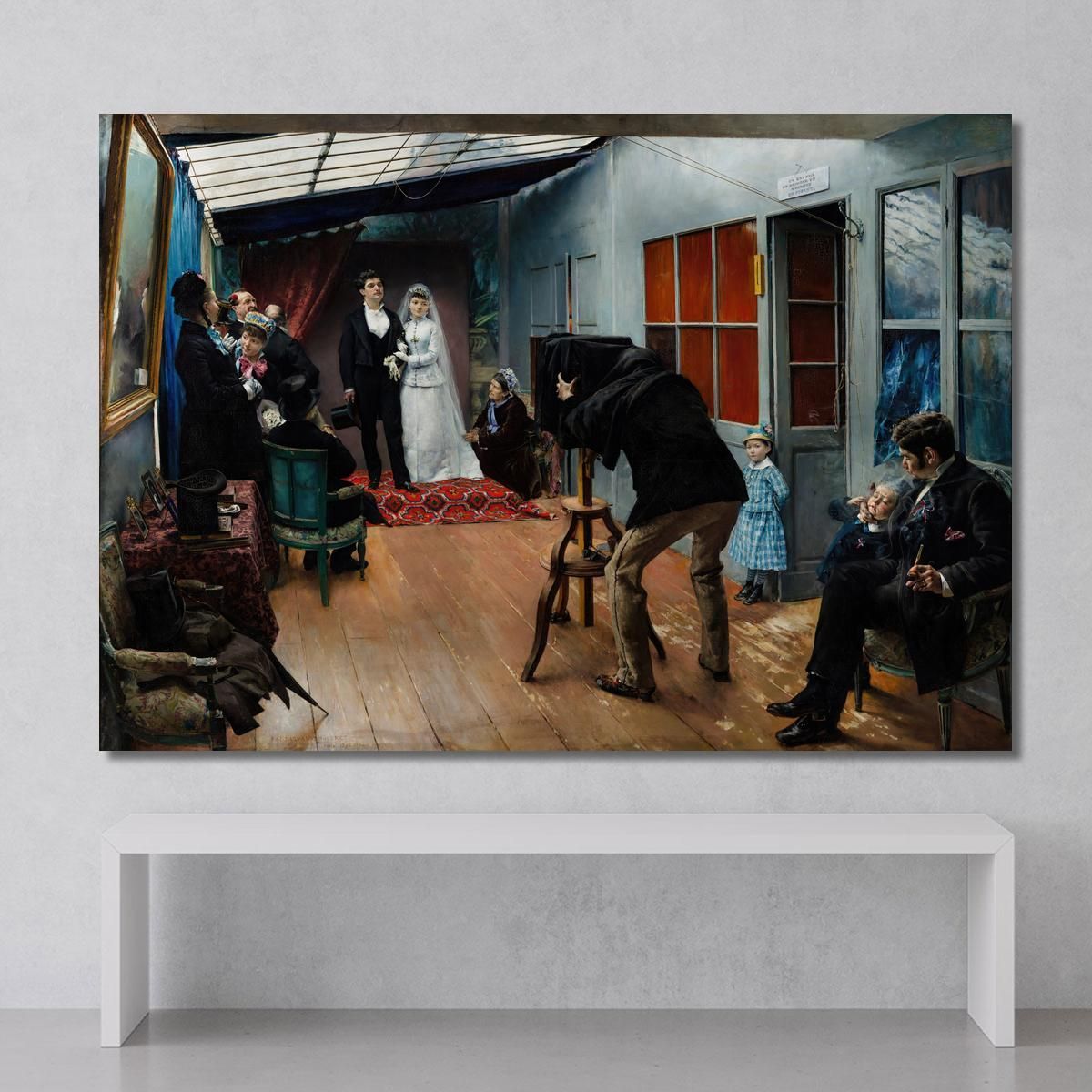 Wedding In The Photographer S Studio Pascal Dagnan Bouveret pdb37 canvas print 