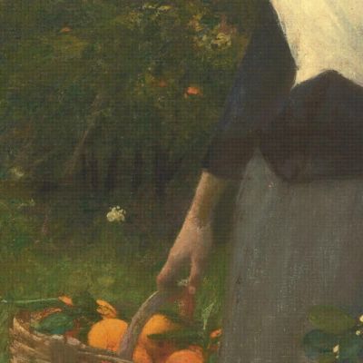 Young Woman In A Garden Of Oranges Pascal Dagnan Bouveret pdb40 canvas print