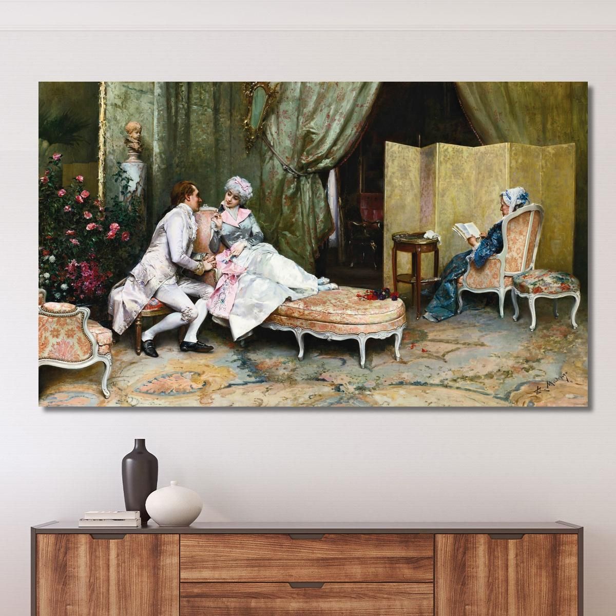 Flirtation Raimundo de Madrazo y Garreta rmg17 canvas print 