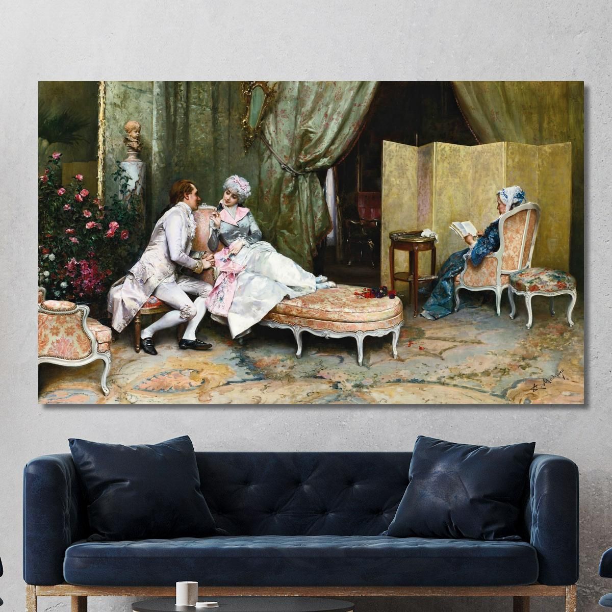 Flirtation Raimundo de Madrazo y Garreta rmg17 canvas print 
