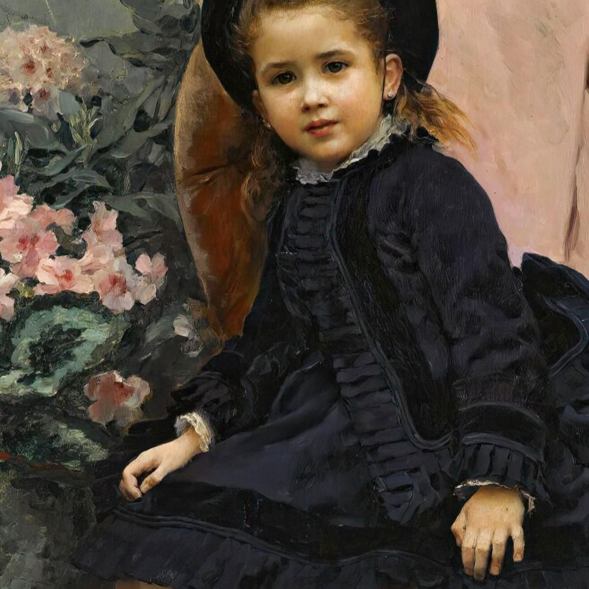 Retrato De Mercedes De Heeren Portrait Of Mercedes De Heeren Raimundo de Madrazo y Garreta rmg32 canvas print