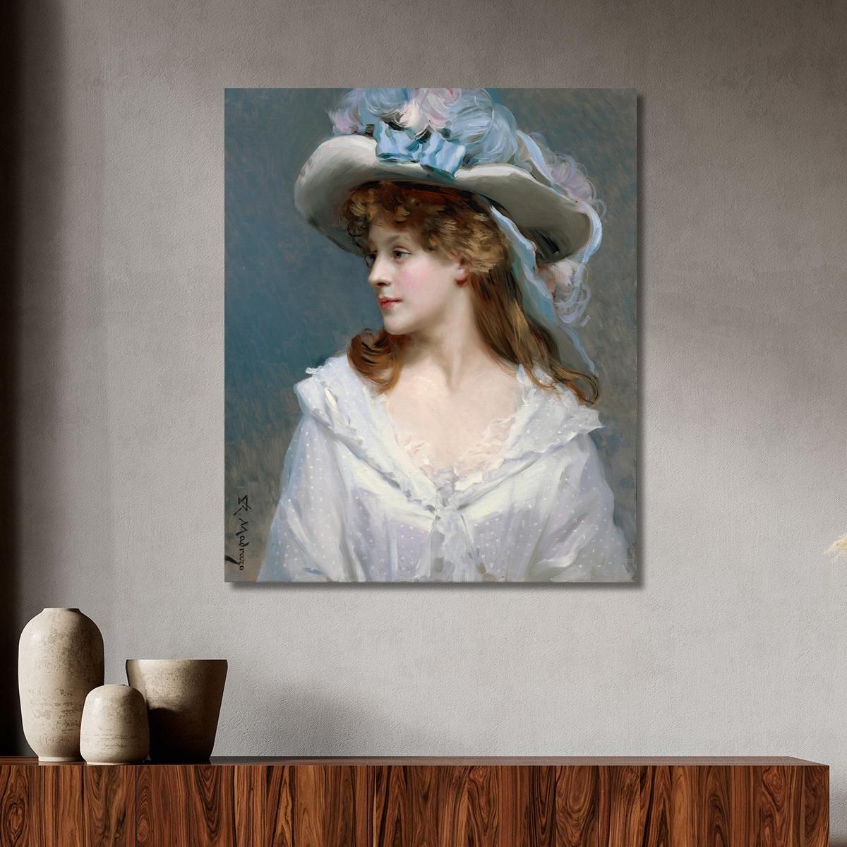 Woman In White Raimundo de Madrazo y Garreta rmg43 canvas print 