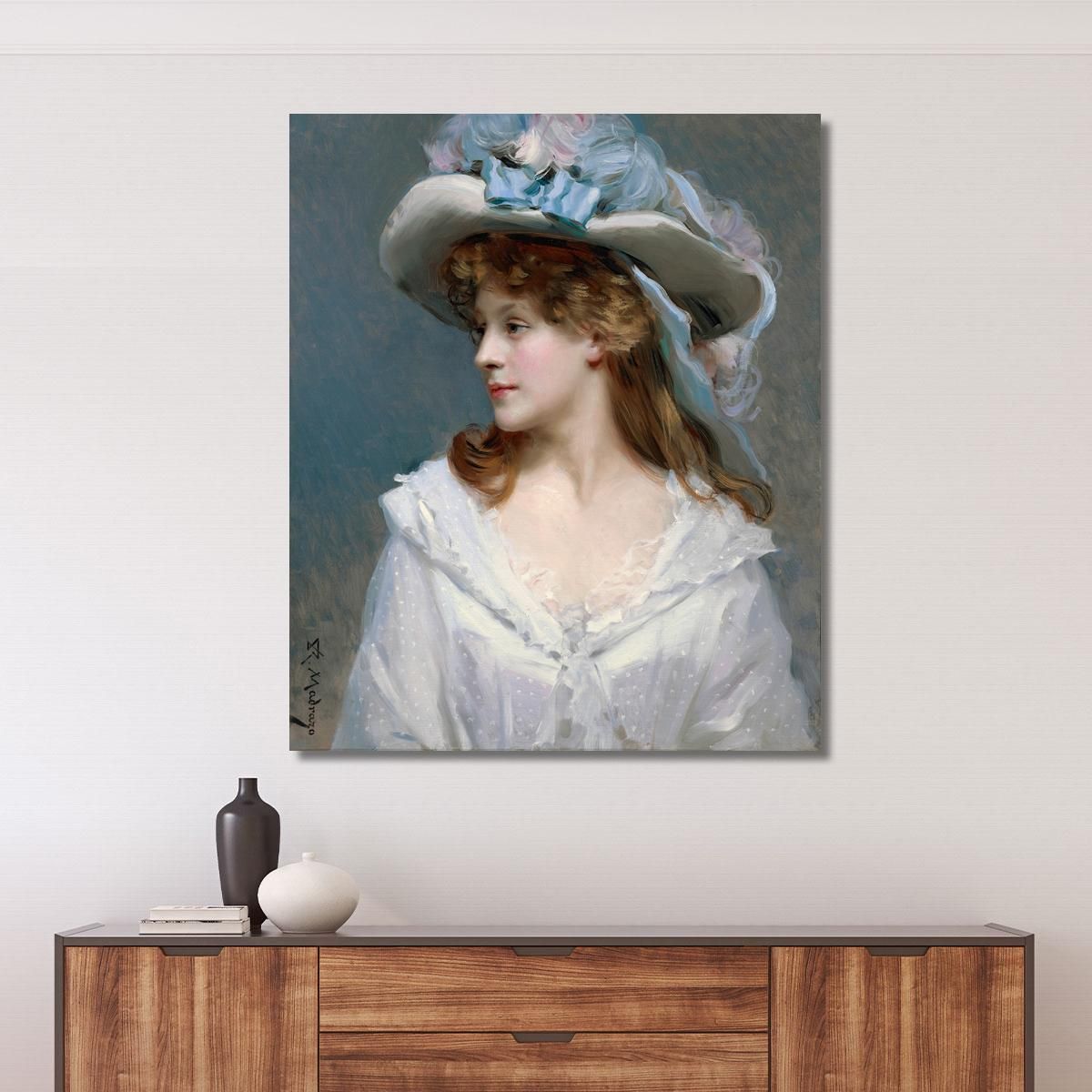 Woman In White Raimundo de Madrazo y Garreta rmg43 canvas print 