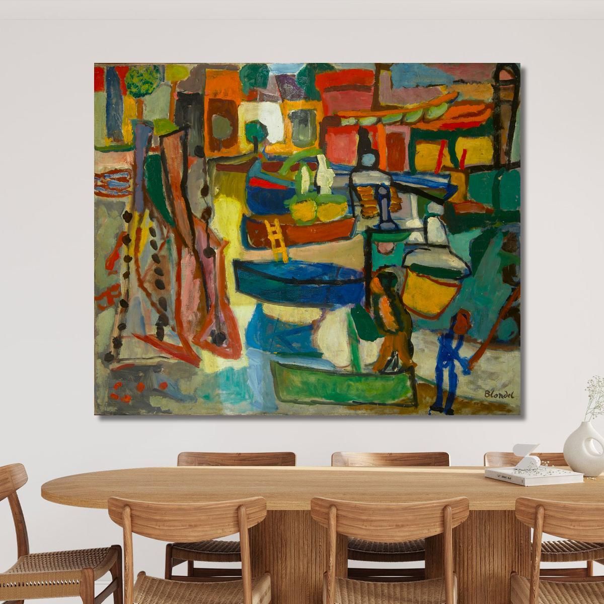 Boats At Collioure Sasza Blonder sbl1 canvas print 