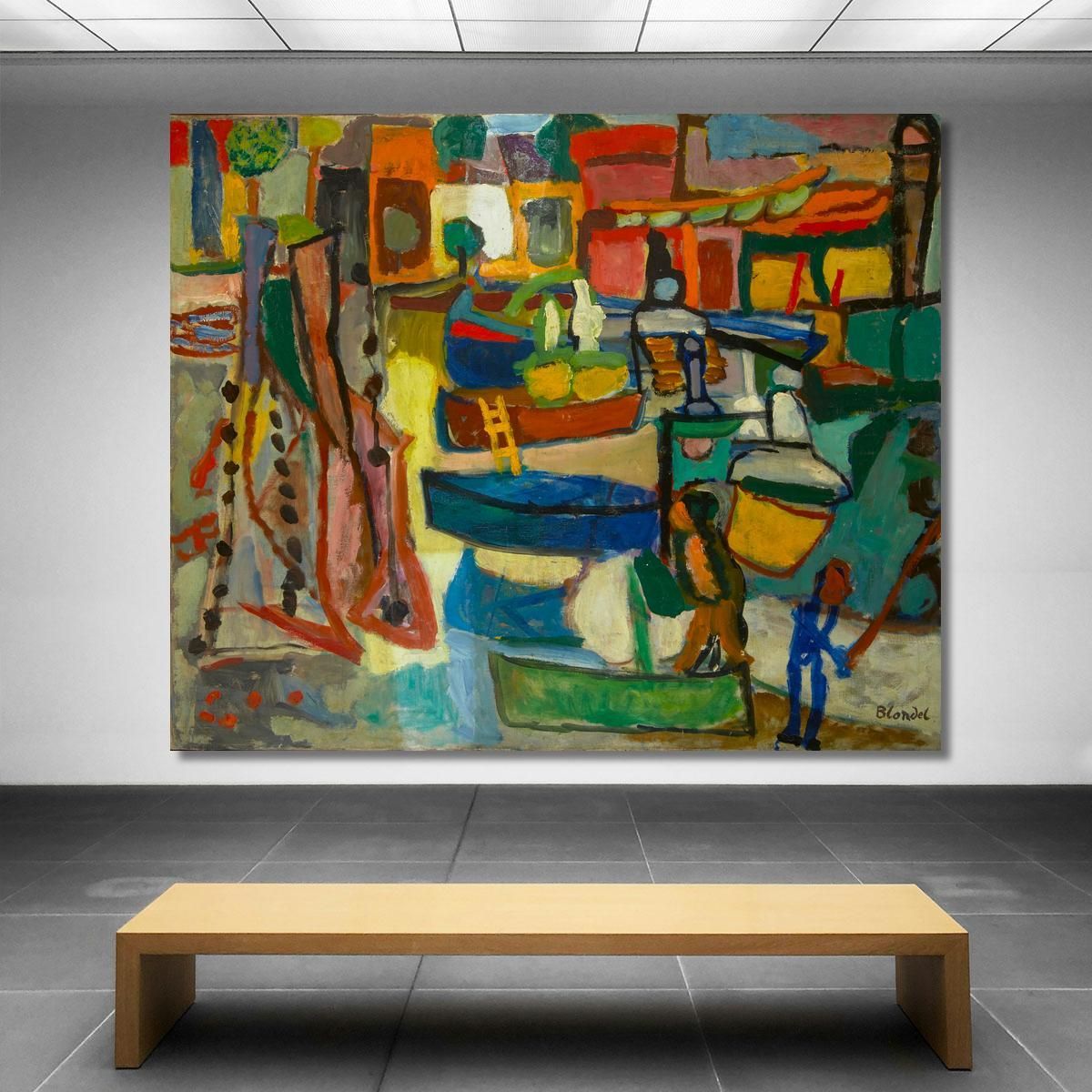 Boats At Collioure Sasza Blonder sbl1 canvas print 