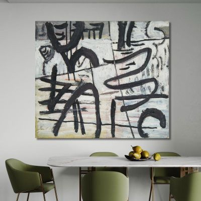 Abstract Composition With Black Lines Sasza Blonder sbl7 canvas print 