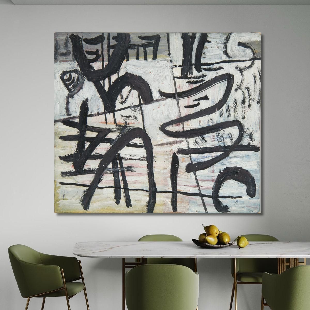 Abstract Composition With Black Lines Sasza Blonder sbl7 canvas print 