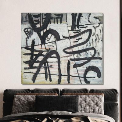Abstract Composition With Black Lines Sasza Blonder sbl7 canvas print 