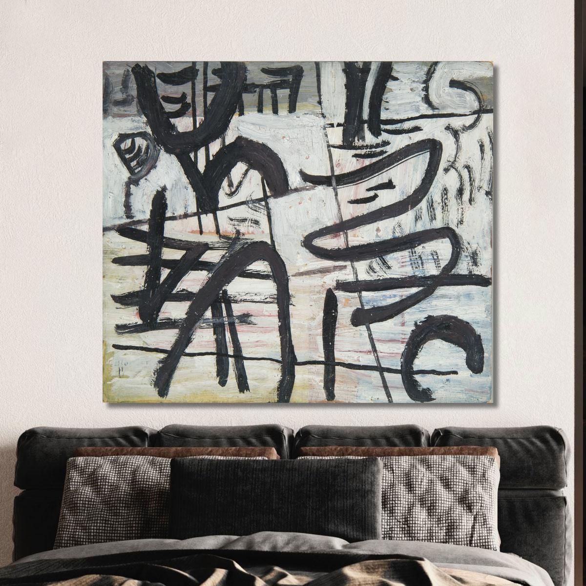 Abstract Composition With Black Lines Sasza Blonder sbl7 canvas print 