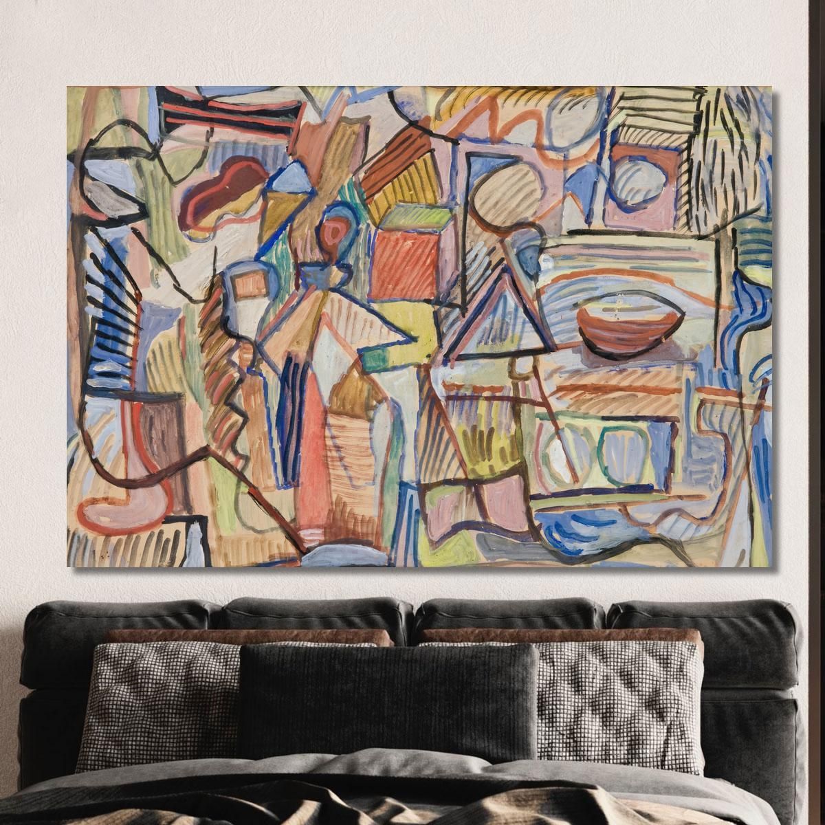 Geometric Composition With Figures Sasza Blonder sbl9 canvas print 