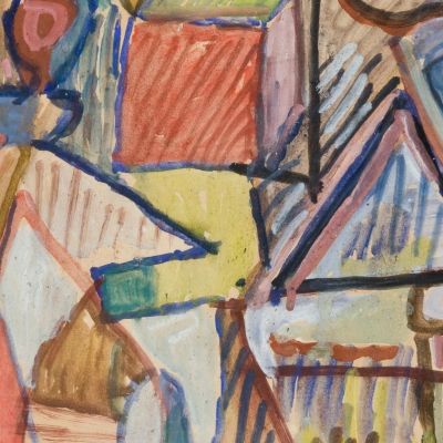Geometric Composition With Figures Sasza Blonder sbl9 canvas print