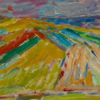 Landscape With A Patchwork Of Fields Sasza Blonder sbl10 canvas print