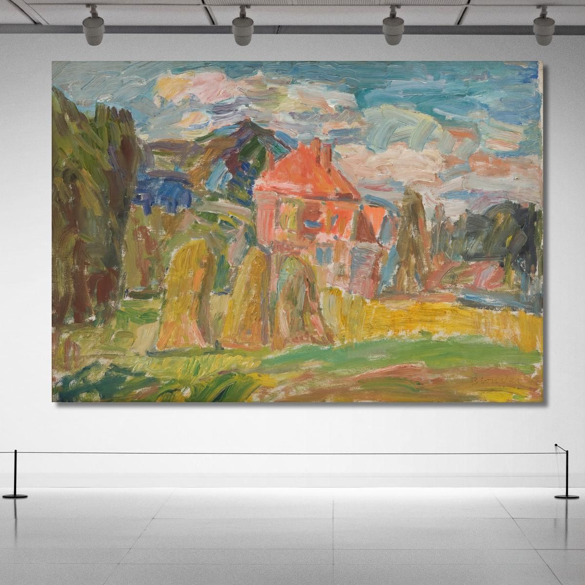 Landscape With A Red House Sasza Blonder sbl11 canvas print 